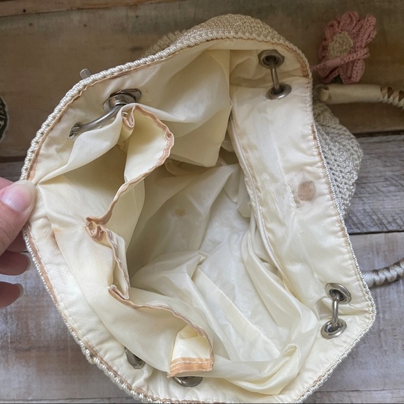 The Sak Crochet Handbag with Pink Flower Key Fob​ - Picture 9 of 10